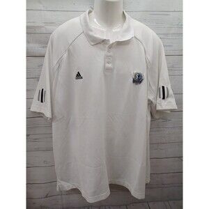 Adidas 3 Stripes Dallas Mavericks Golf Polo Shirt White Climacool 2XL